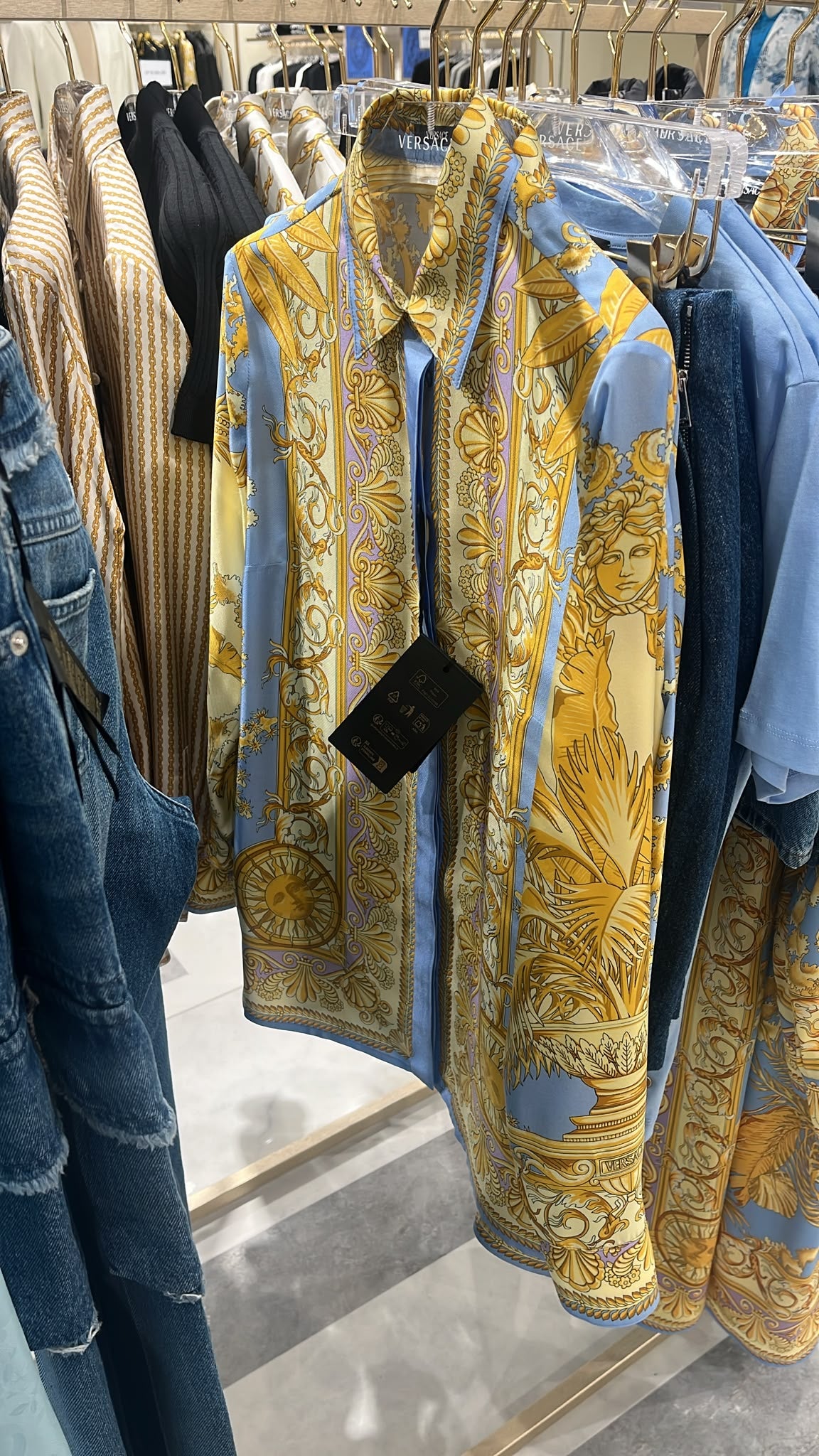 Barocco Print Silk Shirt