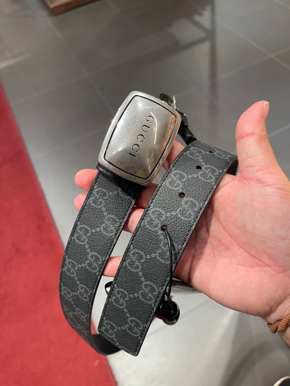 GG Supreme Belt with Plate Buckle