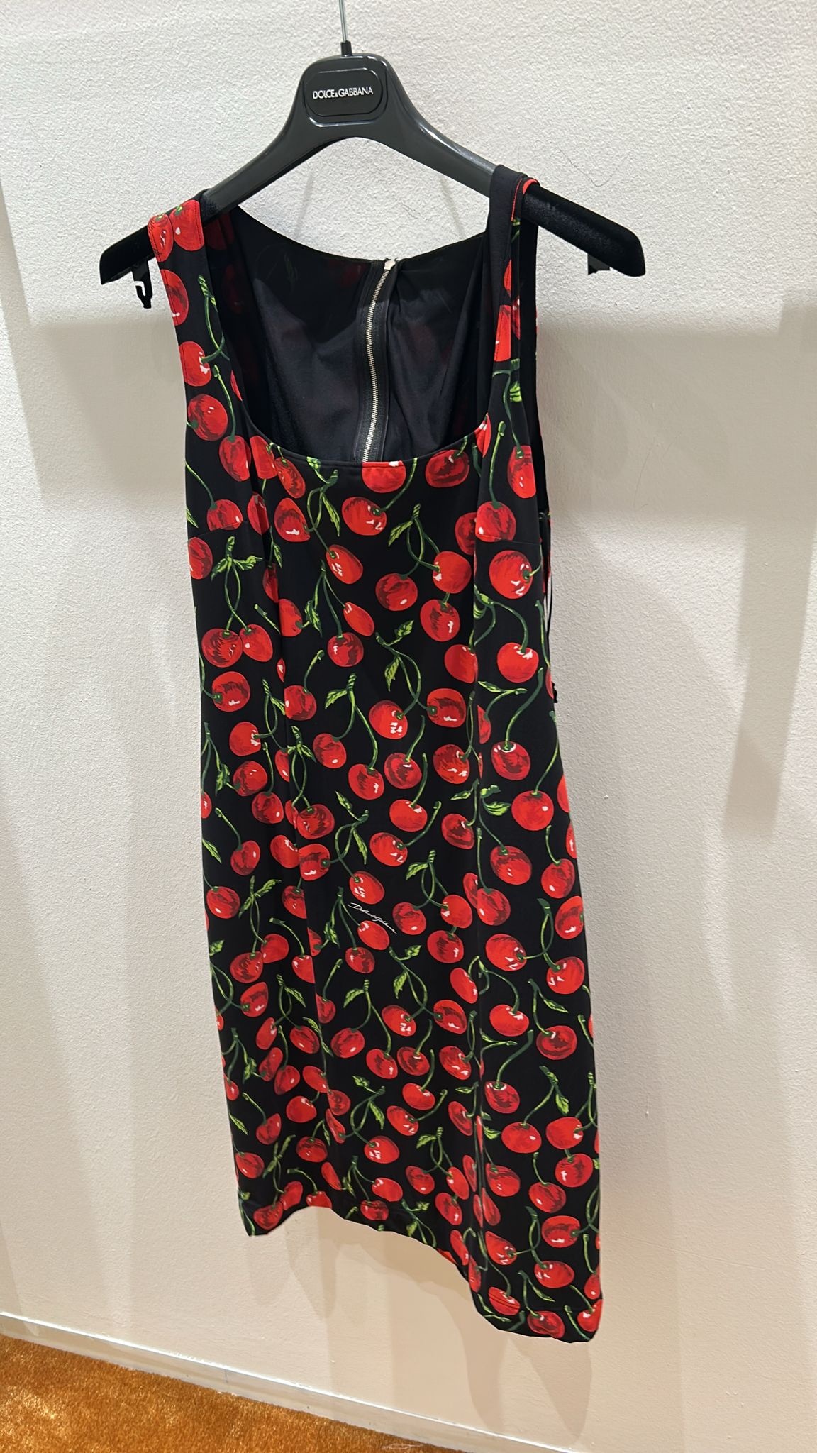 Cherry Print Sleeveless Sheath Dress