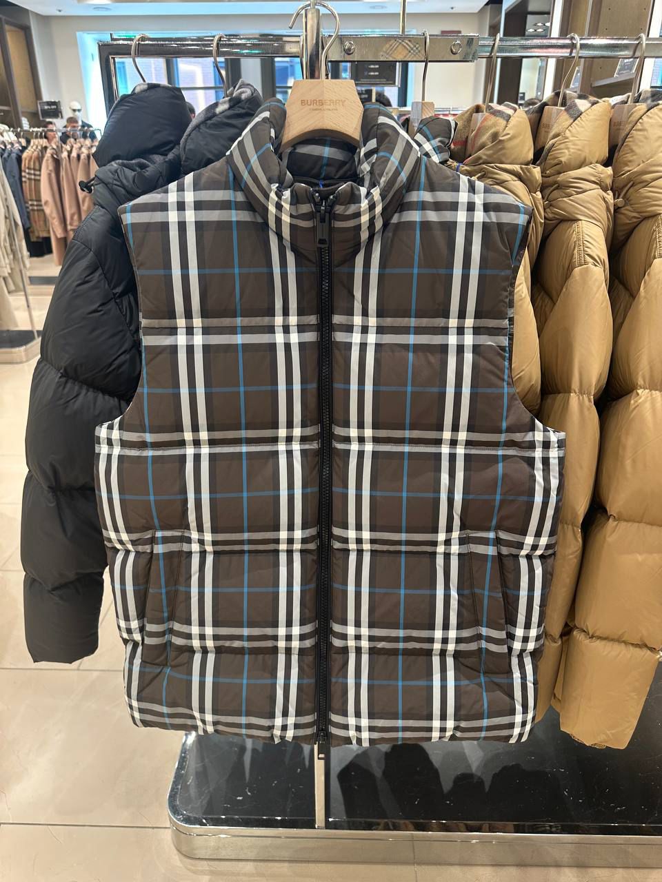 Check Down-Filled Puffer Vest