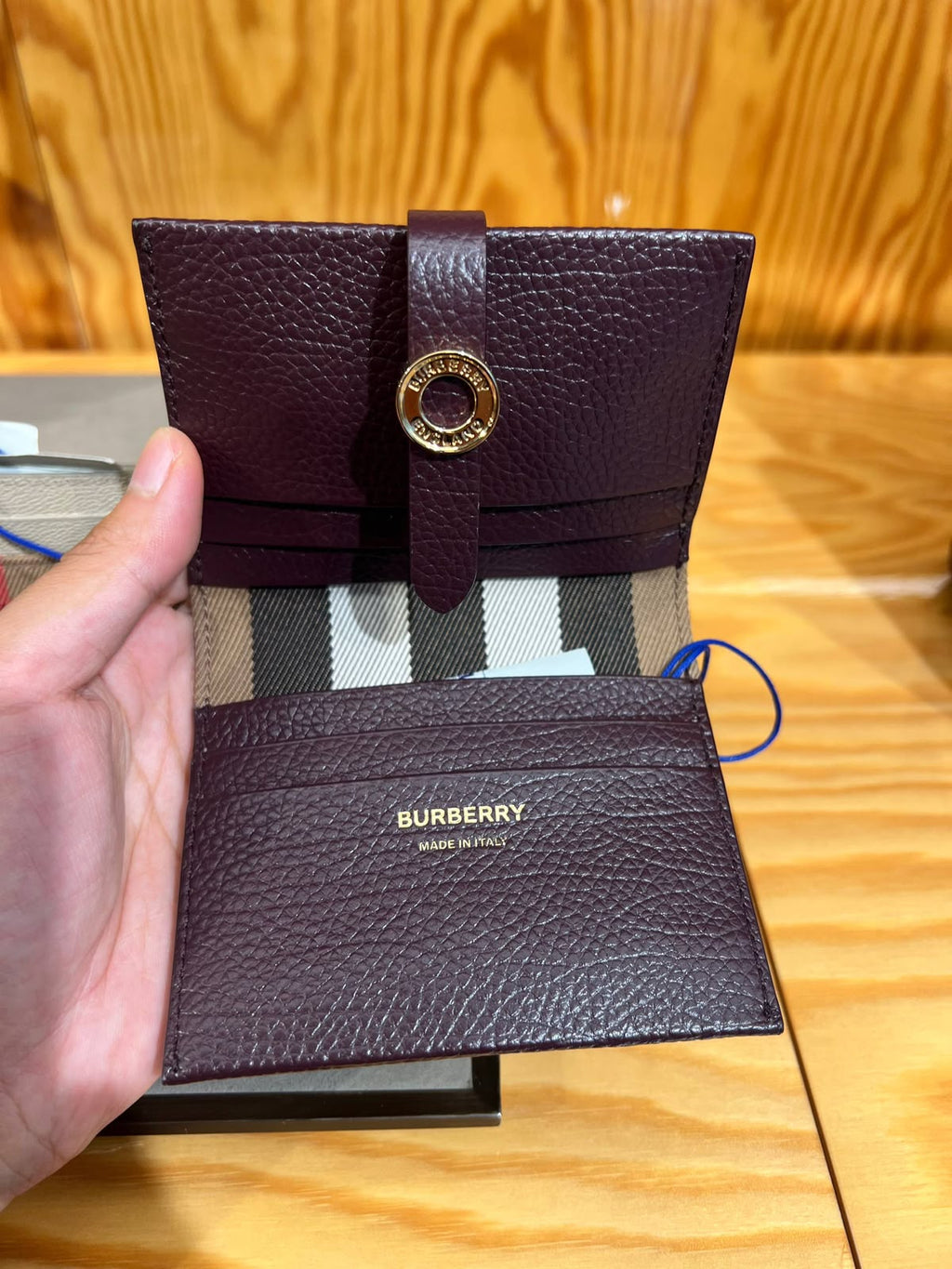Check and Leather Crossbody Bag