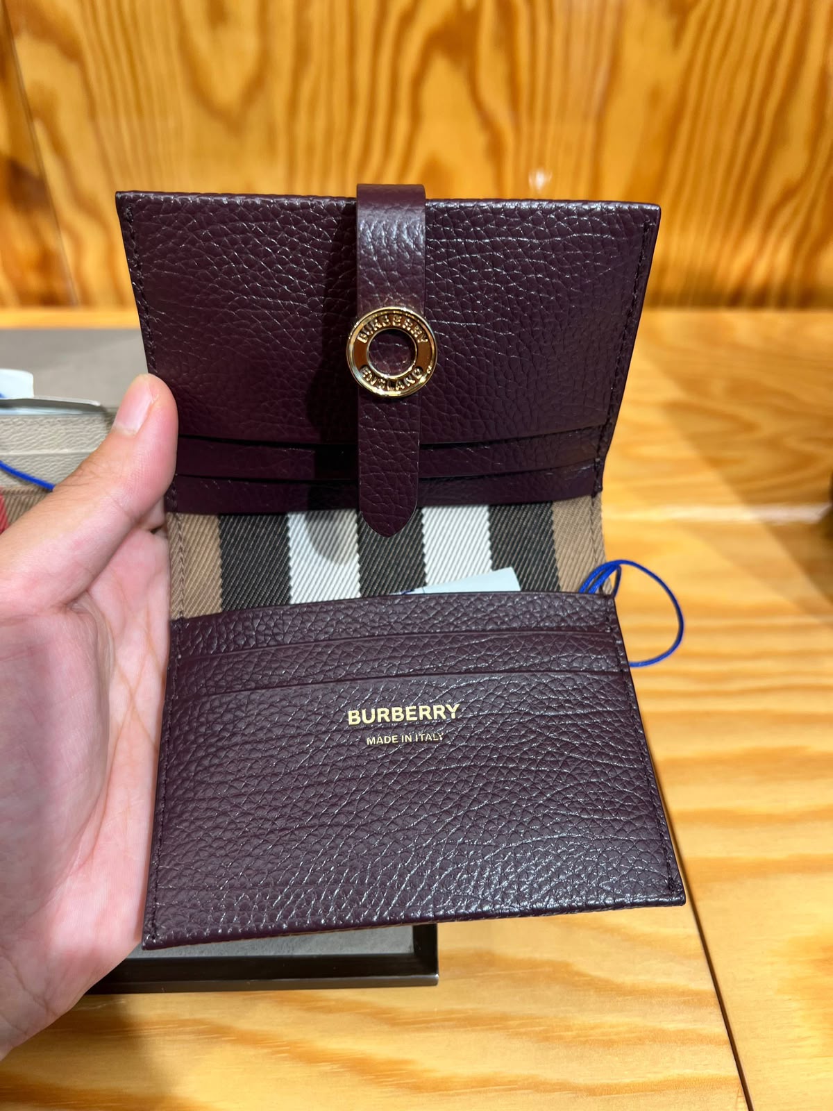Check and Leather Crossbody Bag